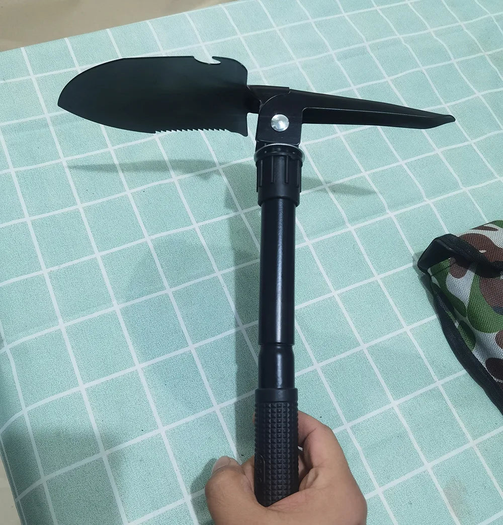 Engineer Shovel Military Shovel Outdoor Multifunctional Folding Camping Shovel Garden Hoe Digging Tool Kit Fishing Shovel