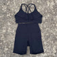 Solid Color Gym Bike Yoga Set Short Legging Cross Back Sport Bra 2pc Tracksuit Athletic Women Gym Suit Comprehensive Training Jo