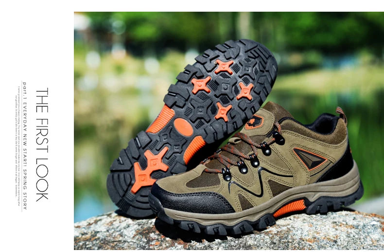 Outdoor mountaineering Shoes Men's Autumn and Winter Anti Slip and Wear-Resistant Sneaker Fashion Plus size Footwear 39-47