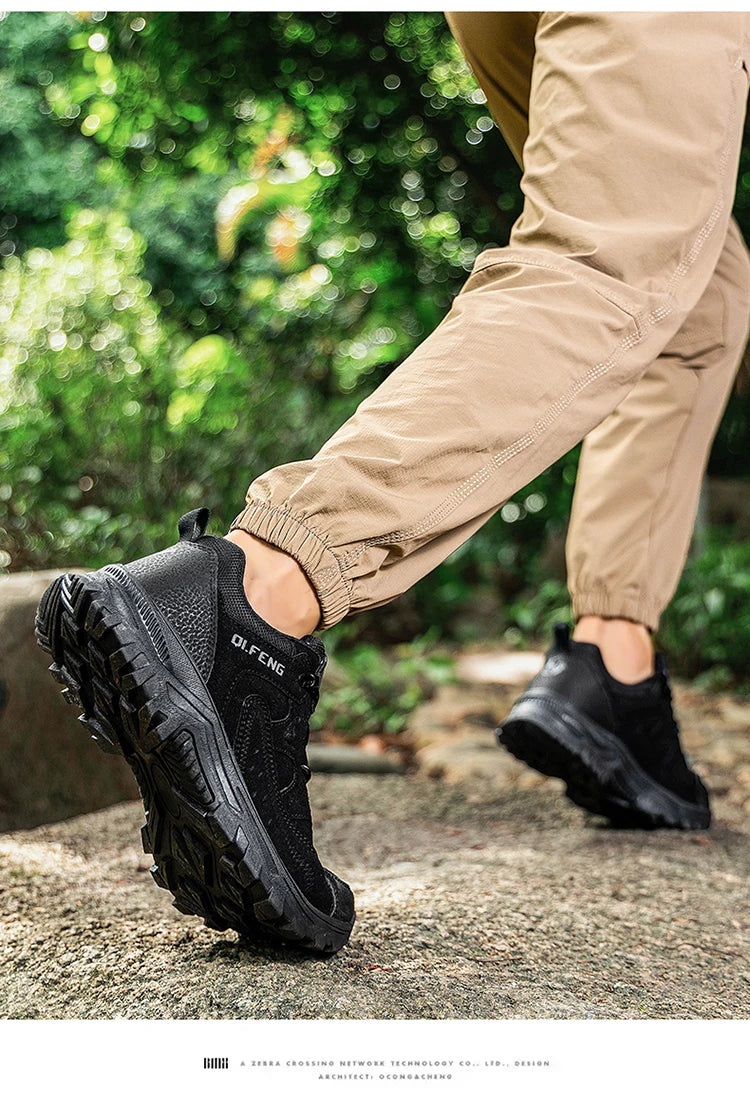 New Outdoor Running Off Road Casual Shoes Anti slip and Wear Resistant Mountaineering Shoes Oversized Sports Men's Footwear