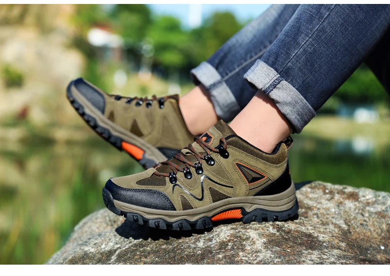Outdoor mountaineering Shoes Men's Autumn and Winter Anti Slip and Wear-Resistant Sneaker Fashion Plus size Footwear 39-47