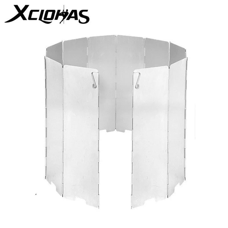 8/9/10/12/14/16 Plates Gas Stove Wind Shield Outdoor Camping Picnic Cooking Burner Windproof Screen Aluminum Alloy Wind Screen