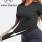 Women's Compression Shirt Short Sleeve Athletic Yoga Running T-Shirt Summer Gym Workout Quick Dry Stretchy Tees Tops Baselayer