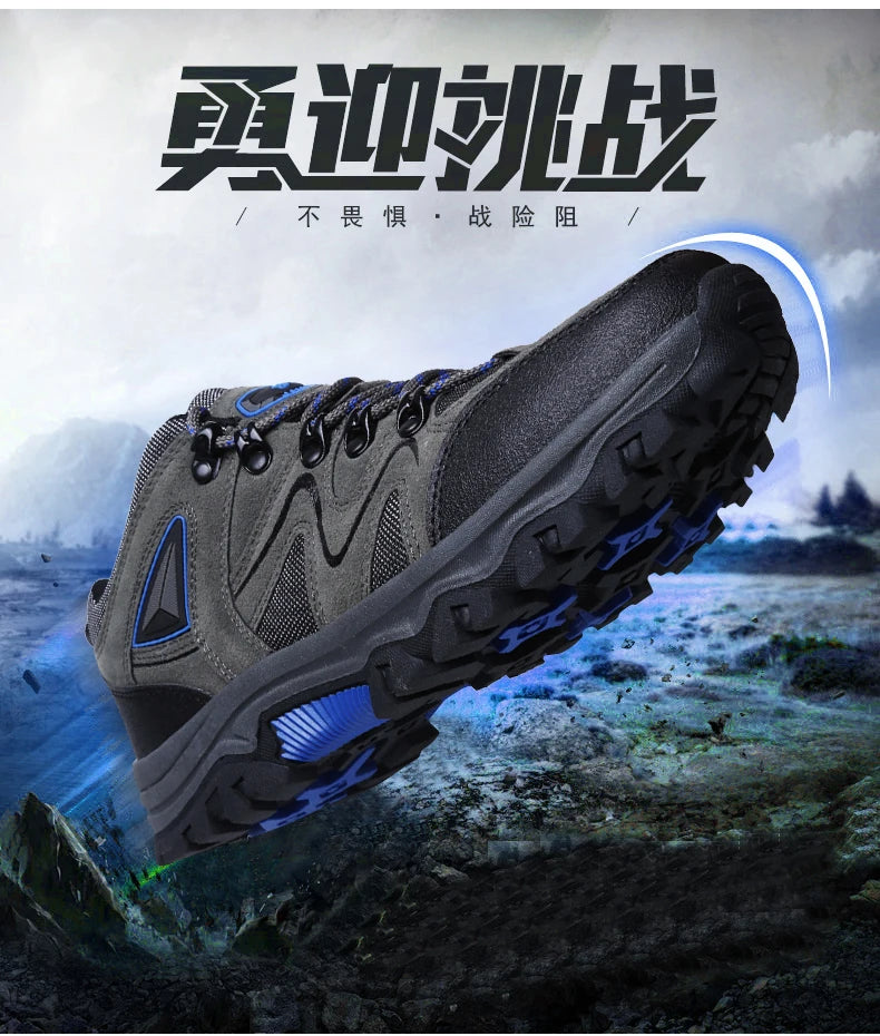 Outdoor mountaineering Shoes Men's Autumn and Winter Anti Slip and Wear-Resistant Sneaker Fashion Plus size Footwear 39-47