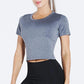 Women's Compression Shirt Short Sleeve Athletic Yoga Running T-Shirt Summer Gym Workout Quick Dry Stretchy Tees Tops Baselayer