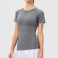 Women's Compression Shirt Short Sleeve Athletic Yoga Running T-Shirt Summer Gym Workout Quick Dry Stretchy Tees Tops Baselayer